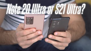 Samsung Galaxy S21 Ultra vs Note 20 Ultra [upl. by Haseefan]