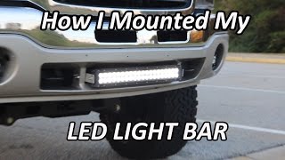 How I mounted the 22quot LED lightbar on my GMC Sierra [upl. by Chrotoem13]