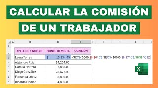 ✅¿Cómo calcular las comisiones por ventas en Excel🔴3 Ejemplos prácticos🔴 [upl. by Tenej]