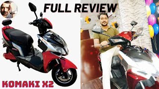 ELECTRIC SCOOTER KOMAKI X2 LOW BUDGET FULL REVIEW WITH Rulerjawed komaki electricscooter [upl. by Ivad]