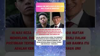 Sandiaga Uno Minta Maaf Ke Reza Arap Soal Pujian ke IShowSpeed rezaarap sandiagauno shorts artis [upl. by Anowahs]