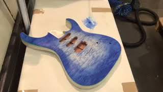 Guitar staining blue burst [upl. by Rochus657]