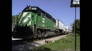 19940510 BN NS Clarksville MO amp Illiopolis IL Frisco Box MW Gons [upl. by Rexanna]