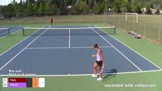 Tennis Female Pro vs Amateur Male [upl. by Oj]