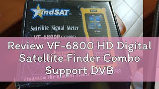 Review VF6800 HD Digital Satellite Finder Combo Support DVBT2DVB S2DVB C Sat Finder Meter For S [upl. by Atikim]