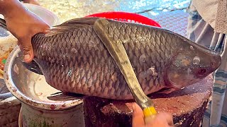 Amazing Cutting Skills  Incredible Big Rohu Fish Cutting By Expert Fish Cutter [upl. by Susanetta]