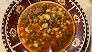 How To Make Hamburger Vegetable Soup [upl. by Idalla]