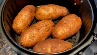 Air Fryer Baked Potatoes Recipe  How To Bake Whole Potatoes In The Air Fryer  AMAZING CRISPY SKIN [upl. by Martha]