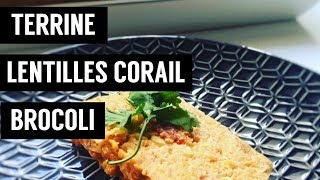 TERRINE DE LENTILLES CORAIL ET BROCOLI SANS OEUF NI PRODUIT LAITIER BONUS  MAYONNAISE VEGAN [upl. by Boehike244]