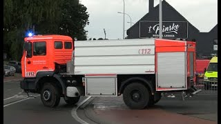 Belgium Lennik Fire Dept departing for emergency [upl. by Pfeifer]