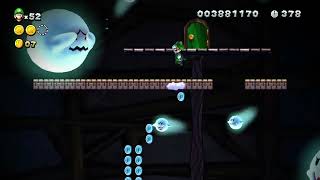 New Super Mario Bros Deluxe NSW  Swaying Ghost House Jump for Last Coin Area [upl. by Dnomra]