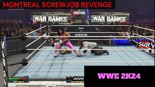 Montreal Screwjob Bret Hart gets sweet revenge  WWE 2K24 Special Referee Full Match [upl. by Lisette]