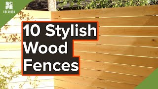 10 Stylish Wood Fence Ideas For Your Backyard  Backyardscape [upl. by Aya]