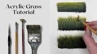 GRASS with Acrylic Paint for Beginners [upl. by Sapphira]