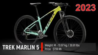 Trek Marlin 5 Hardtail Mountain Bike 2023 [upl. by Namra324]