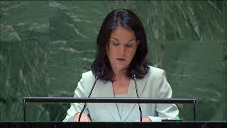 Annalena Baerbock  German Minister for Foreign Affairs  Speech at the UNGeneral Assembly 2024 [upl. by Pressman]