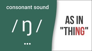 Consonant Sound  ŋ  NG as in quotthingquot American English Pronunciation [upl. by Saixela491]