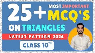 TRIANGLES MCQS CLASS 10TH  CHAPTER 6  MOST IMPORTANT QUESTIONS  NCERT  SAURABH SIR [upl. by Nur741]