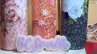 Glass Snowglobe tumbler tutorial [upl. by Maletta]