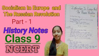 NCERT CLASS9 History ch 2 Socialism In Europe and The Russian Revolution NotesStudy Land [upl. by Haduhey]