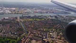 Landing Transavia 737 op Rotterdam Waanzinnige aanvliegroute [upl. by Arok]