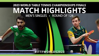 Ali Alkhadrawi vs Xavier Dixon  MS R128  2023 ITTF World Table Tennis Championships Finals [upl. by Soutor]