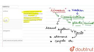 Linnaeus sexual system of classification of plants on the basis of number and arrangement [upl. by Aicilehp551]