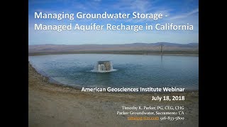 Managed Aquifer Recharge in California [upl. by Etnaled]