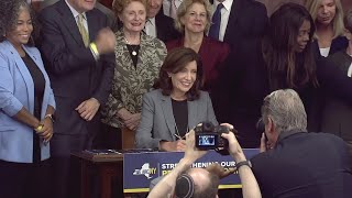 Hochul signs legislation to protect voters rights in NYS [upl. by Dagley653]