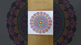 Color Mandala Art  satisfying creative colorful mandalaart shorts art drawing vanithaarts [upl. by Odrareve266]