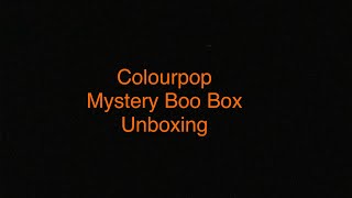 Colourpop Mystery Boo Box Unboxing [upl. by Naesal767]