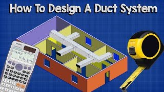 Ductwork sizing calculation and design for efficiency  HVAC Basics  full worked example [upl. by Morgana535]