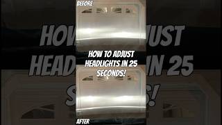 How to adjust headlights  align headlights in 25 SECONDS ONLY satisfying cars automobile diy [upl. by Hcirdeirf]