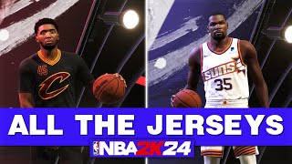 NBA 2K24 All Team JerseysUniforms In The Game  Sleeved Jerseys [upl. by Enert]