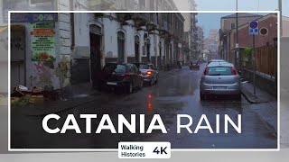 4K Catania Sicily after Flood Walking Tour  Via Messina  Catania Alluvione [upl. by Maximilianus321]