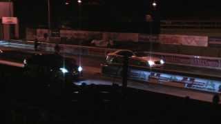 09 C63 AMG vs 08 E420 CDI  18 mile dragrace [upl. by Annairam]