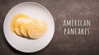 Pancakes Rezept mit Ahornsirup American Pancakes [upl. by Malchus]