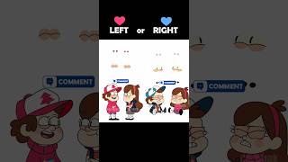 Whats the real eyes of dipper and mabel from gravity falls  Left or Right gravityfalls shorts [upl. by Ng828]