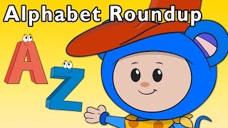 Cowboy Learning Game  Alphabet Roundup  More  Mother Goose Club Phonics Songs [upl. by Aihsiym894]