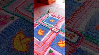 DIV rangoli idea  diwali special bts art easy rangoli shorts viralvideo new status [upl. by Drofla]