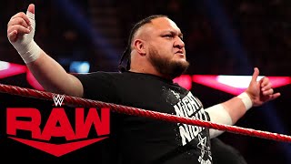 Samoa Joe makes surprise return to help KO amp Co Raw Feb 10 2020 [upl. by Sasnak608]