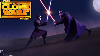 Anakin vs Dooku on Tatooine 4K HDR  Star Wars The Clone Wars Film 2008 [upl. by Ecnarual]