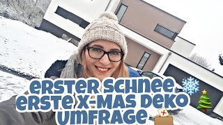 Hausbau Blog 45 Erster Schnee Erste Weihnachtsdeko Wäscheschacht Umfrage an Euch Die Siwuchins [upl. by Atinna]