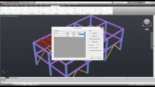 GTSTRUDL CAD Modeler Frame Example Step 3 [upl. by Dimo]