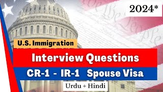 2024 Interview Questions CR1 IR1  Spouse Visa  NVC  Mumbai Islamabad  Ramsha Khan Immigration [upl. by Hedley]