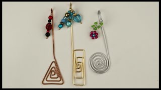 Flat Wire Beaded Bookmarks Day 1 of the 10Day Wire BookmarkMaking Challenge [upl. by Lagasse]