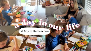 HOMESCHOOL MOM DAY IN THE LIFE  First Day of Homeschool [upl. by Ydor]