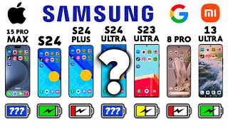 Test batterie  iPhone 15 Pro Max vs Galaxy S24 Ultra S24 S24 Pixel 8 Pro Xiaomi 13 Ultra [upl. by Naujled792]