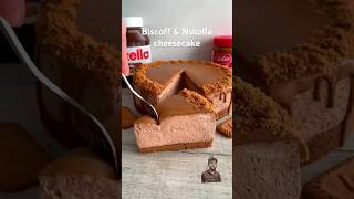 biscoff dessert cake biscoff chocolate biscoffspread dessert cheesecake nutella recipe [upl. by Neit674]