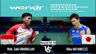 Moh Zaki Ubaidillah INA vs Riku Hatano 2 JPN  R16 BNI IIC 2024 [upl. by Elinet]